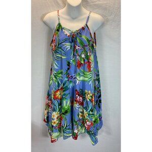 Puanani  Women's Tropical Hawaii made Midi Tank spaghetti strap Dress Size‎ M